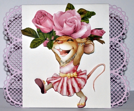 Mrs Mothers Day Mouse Decoupage Sheet by Kristina Norbat