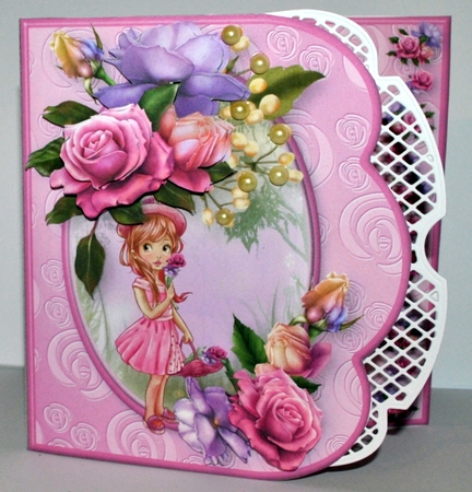 Gathering Roses - Curved Edge Card Mini Kit by Kristina Norbat