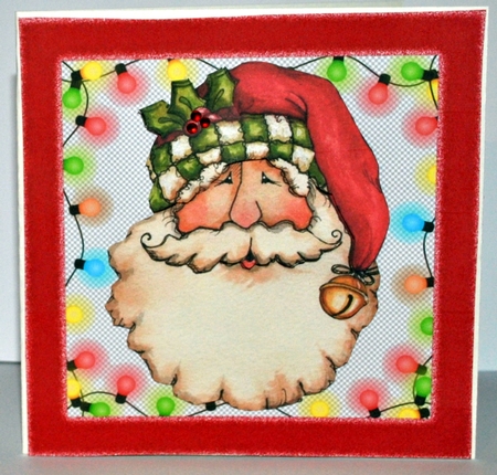 Frosted Edge 8x8 Frame with Party Lights by Kristina Norbat