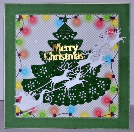 Frosted Edge 8x8 Frame with Party Lights by Kristina Norbat