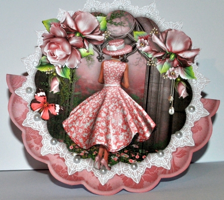 Pink Pretty - Scallop Wobble Card Mini-kit by Kristina Norbat
