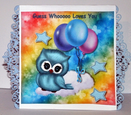 Cute owl Birthday Children by Kristina Norbat
