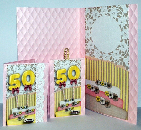 Vintage DL 50th Birthday Topper Cardkit 1294 by Kristina Norbat