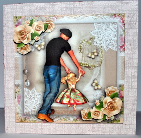 Safe In Her Fathers Hands Card Front Kit by Kristina Norbat