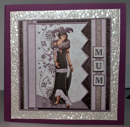 ART DECO LADY 7.5 Alphabet and Age Quick Card Kit Create Any Name by Kristina Norbat