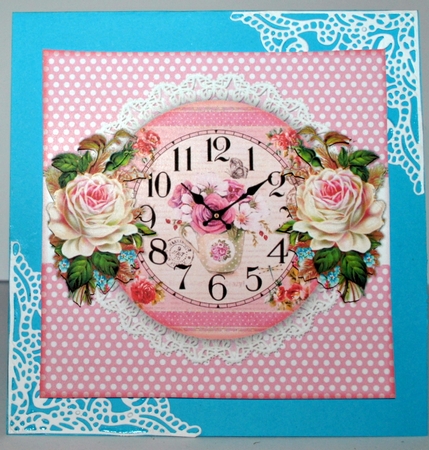 Vintage Clock & Roses by Kristina Norbat