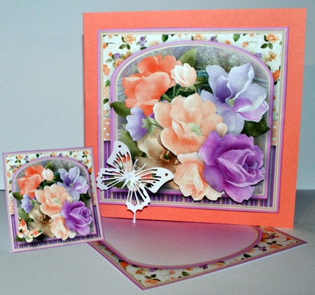 Floral Delight Decoupage Card Mini Kit by Kristina Norbat