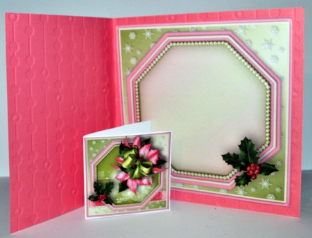 A Christmas Corsage Decoupage Card Mini Kit by Kristina Norbat