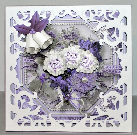 Frosty Posy Decoupage Card Mini Kit by Kristina Norbat