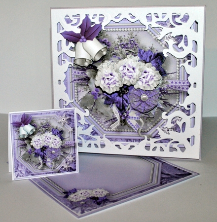 Frosty Posy Decoupage Card Mini Kit by Kristina Norbat