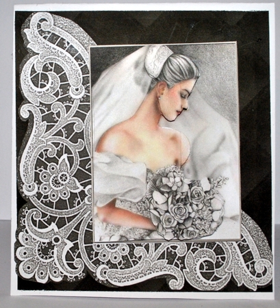 Pensive Bride Decoupage by Kristina Norbat