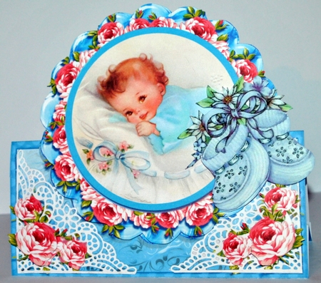 Babies R Precious Boy Tent Card Kit.1 by Kristina Norbat