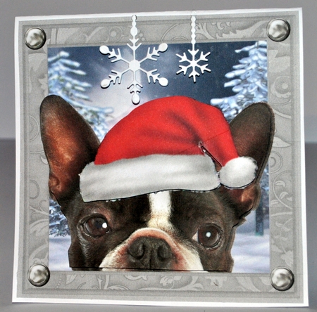 I Can See You Santa! French Bull Dog 8x8 Mini Kit by Kristina Norbat
