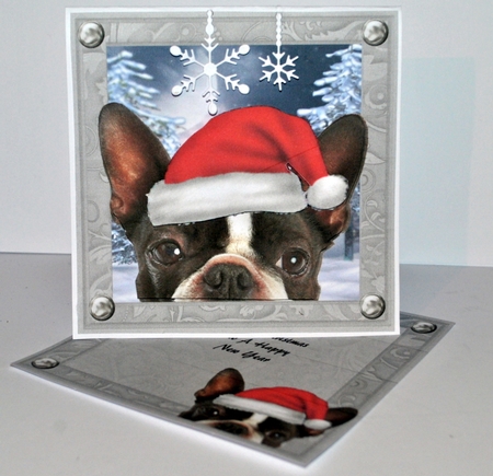 I Can See You Santa! French Bull Dog 8x8 Mini Kit by Kristina Norbat