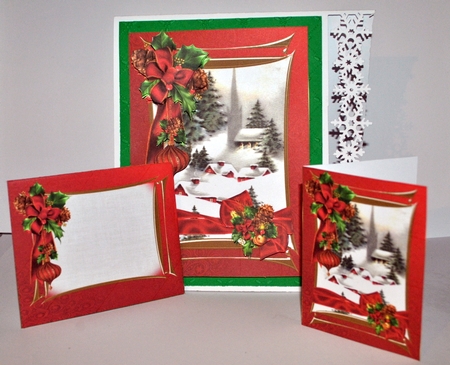 Ribbon wrap Christmas choice of 2 scenes mini kit 1 by Kristina Norbat