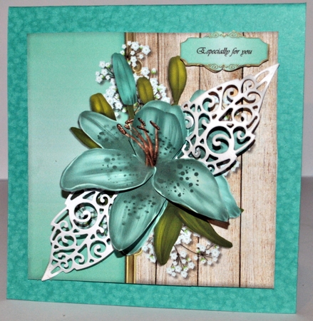 Teal Lilies Topper by Kristina Norbat