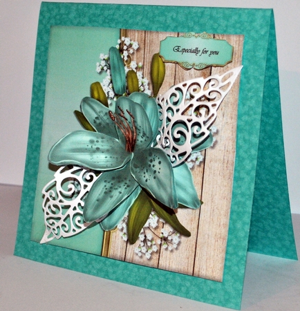 Teal Lilies Topper by Kristina Norbat