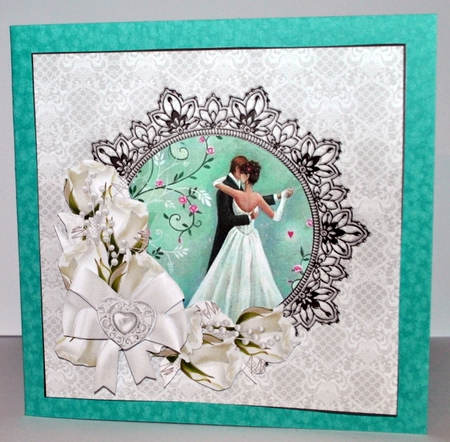 Rose Bud and Bow White Vignette by Kristina Norbat