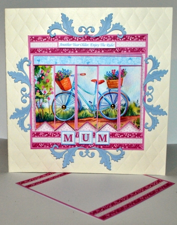 LADIES BICYCLE ENJOY THE RIDE 7.5 Alphabet and Age Quick Card Kit Create Any Name by Kristina Norbat