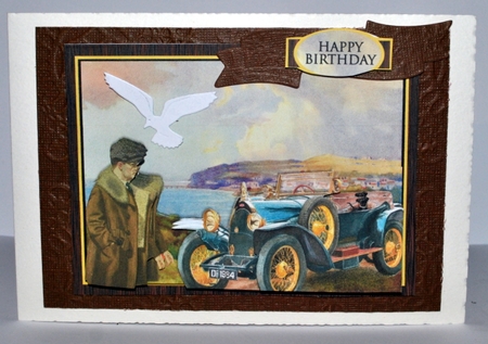 A5 Vintage Man Car & Dog Minikit by Kristina Norbat