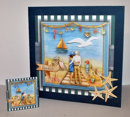 On The Beach Card Front Kit by Kristina Norbat