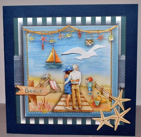 On The Beach Card Front Kit by Kristina Norbat