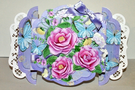 Floral Theatre-Fold 3D Card Kit - Parma Roses by Kristina Norbat