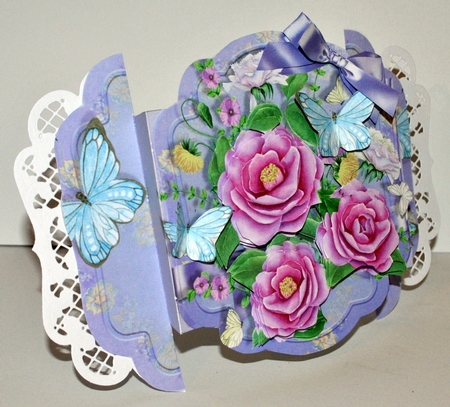 Floral Theatre-Fold 3D Card Kit - Parma Roses by Kristina Norbat