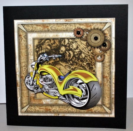 Skulls N Cycles 8x8 Decoupage Mini Kit by Kristina Norbat