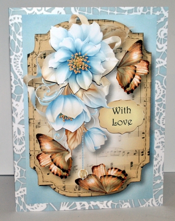 Sheet Music & Butterflies - Frosted Florals by Kristina Norbat