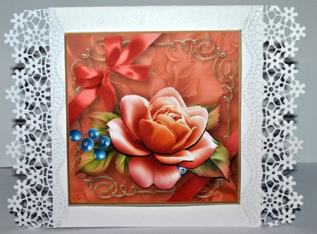 Autumn Rose - Decoupage Card Mini Kit by Kristina Norbat