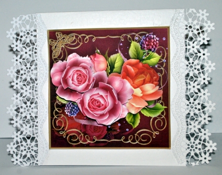 Blackberry Roses - Decoupage Card Mini Kit by Kristina Norbat
