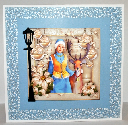 Winter Christmas Girl with Reindeer Mini Kit by Kristina Norbat