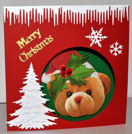 Santa Teddy with Presents Decoupage  by Kristina Norbat