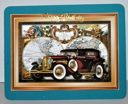Male Card Vintage Car by Kristina Norbat