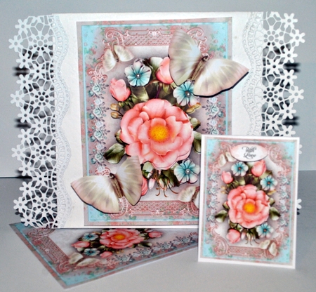 Shabby Chic Pink Roses for All Occasions Mini Kit by Kristina Norbat