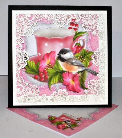 Teacup &  Precious Bird Quick Card  by Kristina Norbat