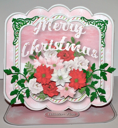 Festive Posy - Merry Christmas Easel Card by Kristina Norbat
