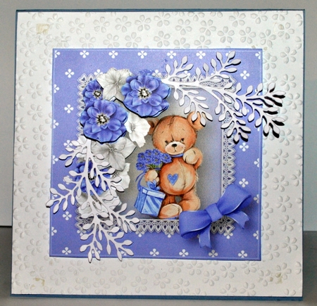 A Gift for You Decoupage Card Front by Kristina Norbat