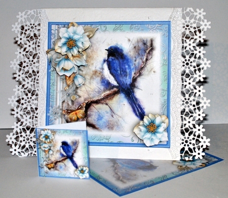 A Winters Bird Song Card Front Kit by Kristina Norbat