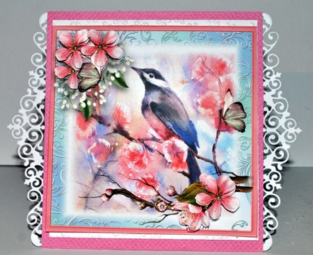 A Spring Song Bird Card Front Kit by Kristina Norbat