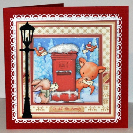 DEER SANTA 8x8 Christmas Decoupage & Insert Mini Kit by Kristina Norbat