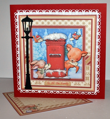 DEER SANTA 8x8 Christmas Decoupage & Insert Mini Kit by Kristina Norbat