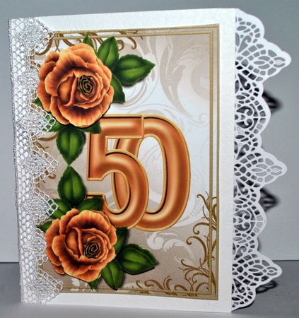 Golden Roses 50 Year Birthday & Anniversary by Kristina Norbat
