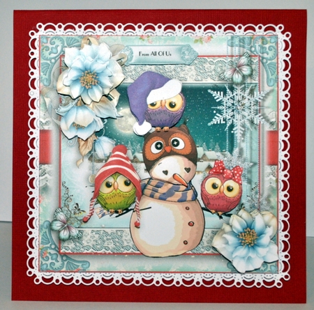 The Little Snowman Card Front Kit by Kristina Norbat