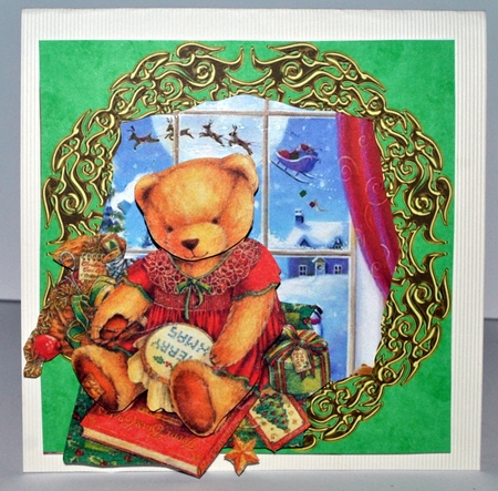Teddy Bear Cross Stitch Decoupage  by Kristina Norbat