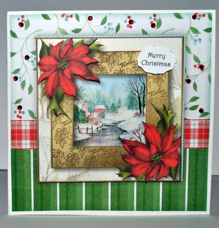 The Frozen Stream In Red & Gold 8x8 by Kristina Norbat