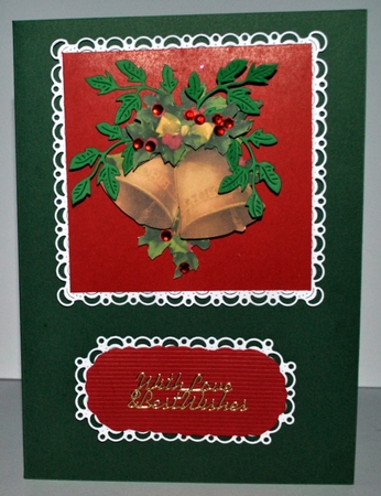 Christmas Bells and Holly Clipart by Kristina Norbat