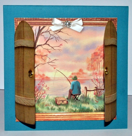 6x6 THROUGH THE GARDEN GATES FISHING MULTI USE GET WELL BIRTHDAY ETC 6x6 UNISEX 2 by Kristina Norbat