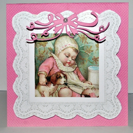 Lacey Edged Square Frame by Kristina Norbat